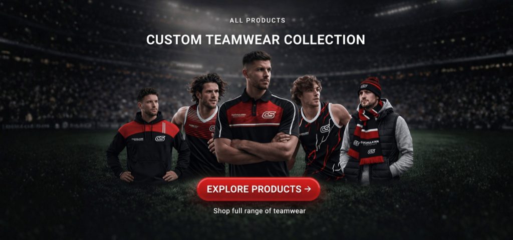 custom temwear collcection customised sportswear teamwear 1/4 zip, half zip, jersey, bottomsa